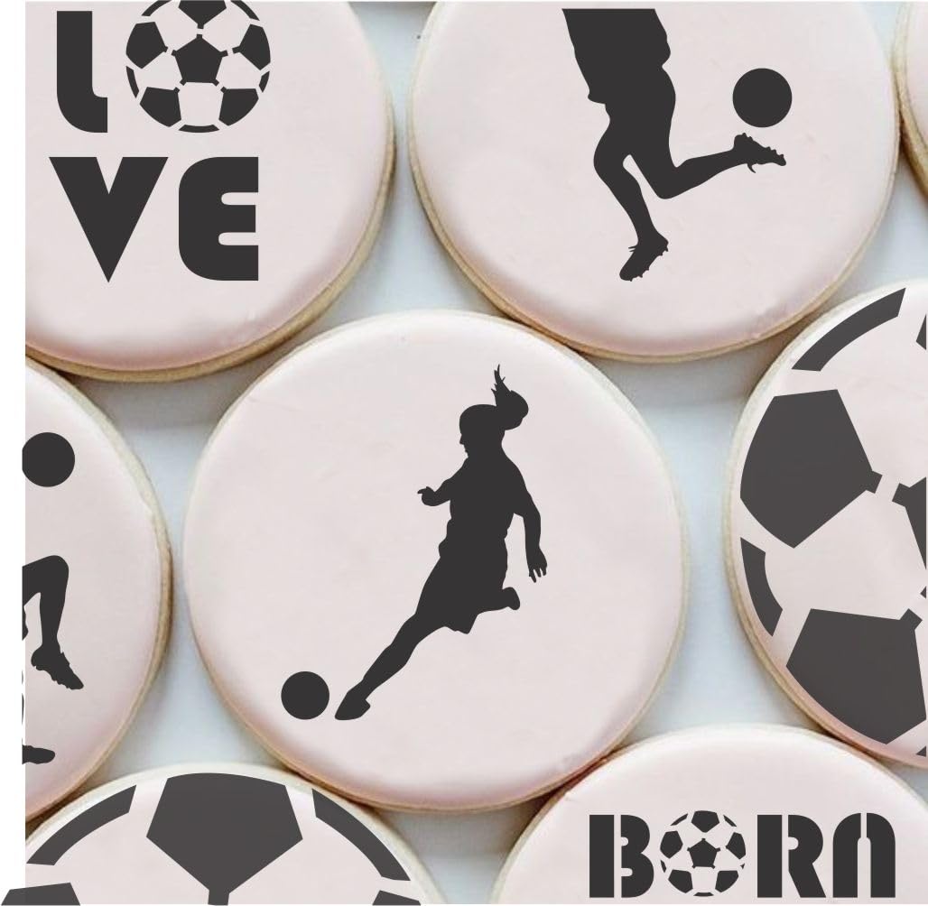 Girls Soccer Cookie Stencil Value Bundle