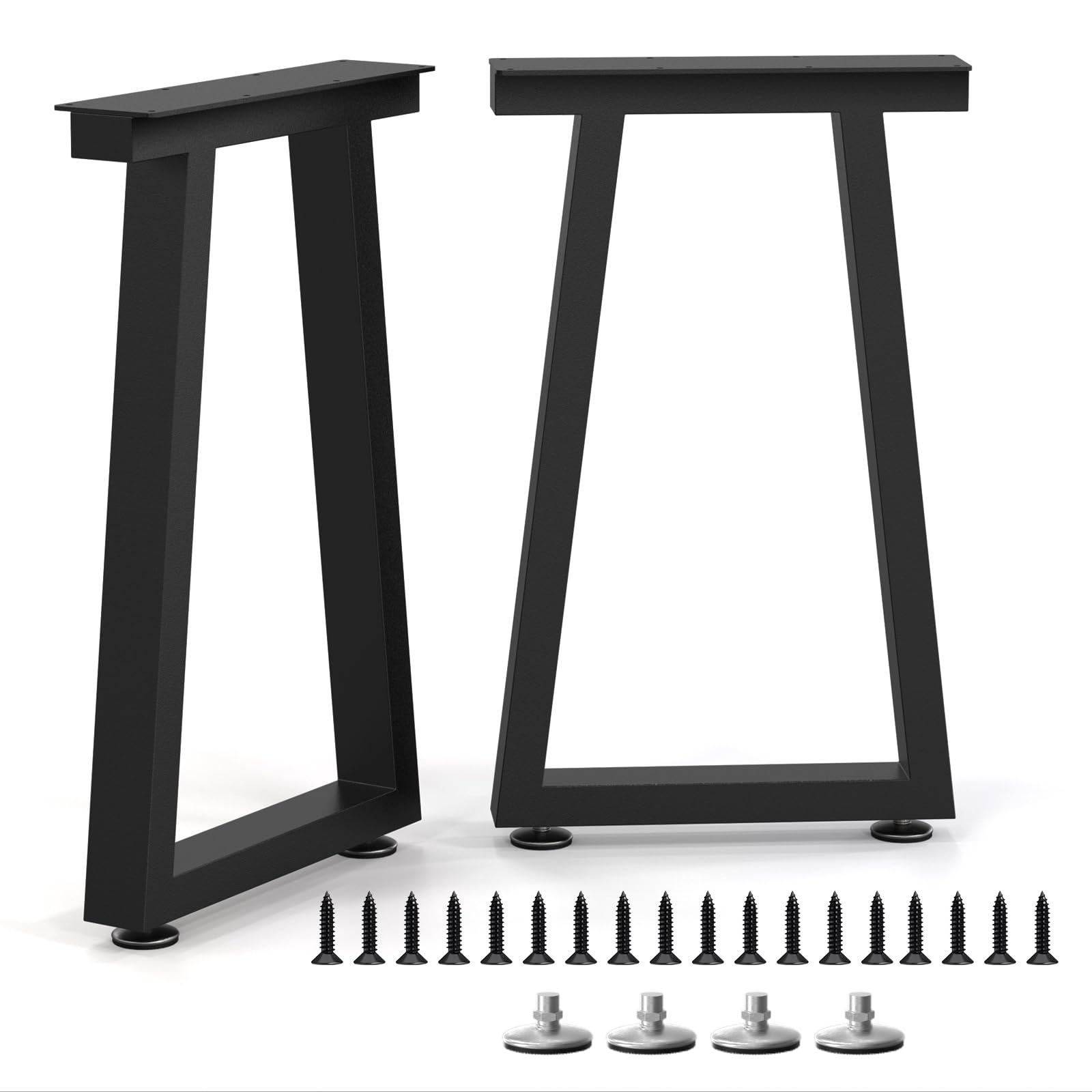 Metal Table Legs, Heavy Duty Trapezoid Legs for Coffee Tables,Set of 2