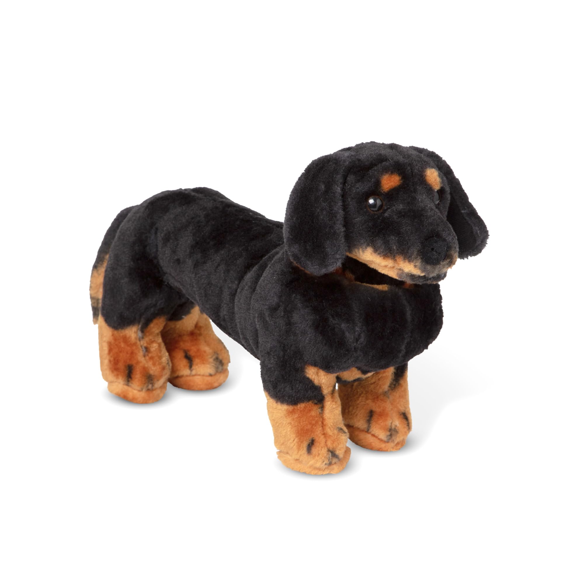 Melissa & Doug Dachshund - Plush | Plush Toys | Soft Toy | Animal Plushies | Decoration for Kids | Home Decor | Gift for Boy or Girl, Black and Brown