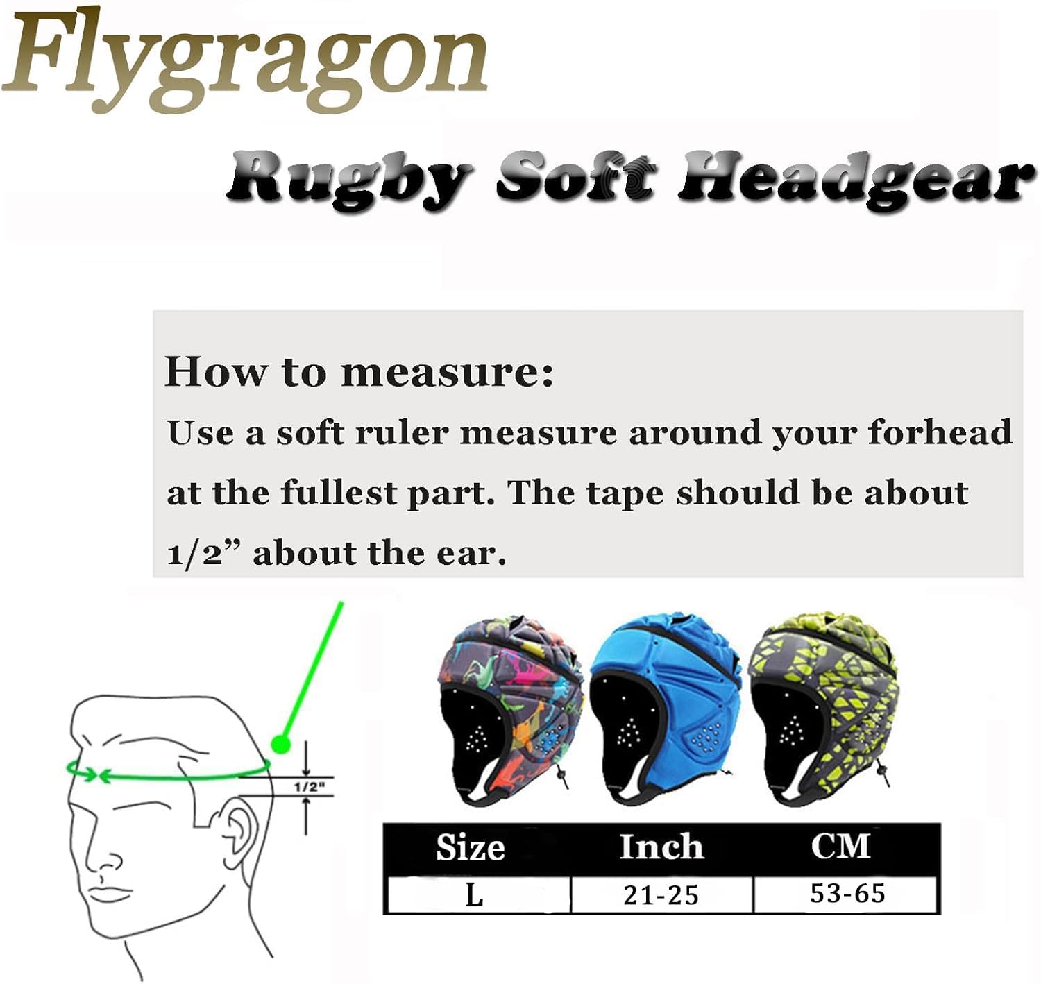 Rugby Helmet, Adjustable 7v7 Football Helmet for Kids Youth, Soft Padding Scrum Cap, Breathable Headgear for Flag Football, Brazilian jiu-Jitsu, Special Needs Helmet