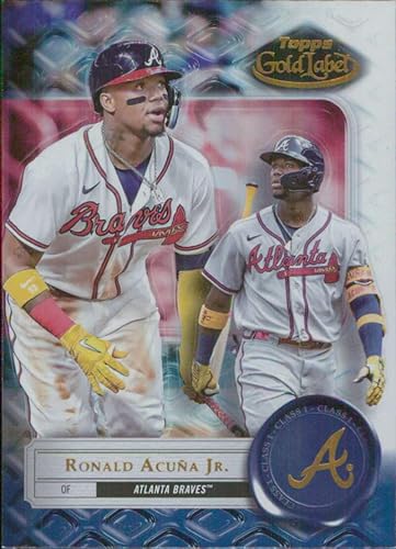 2022 Topps Gold Label Class 1#13 Ronald Acuna Jr. Atlanta Braves Baseball Card - GotBaseballCards