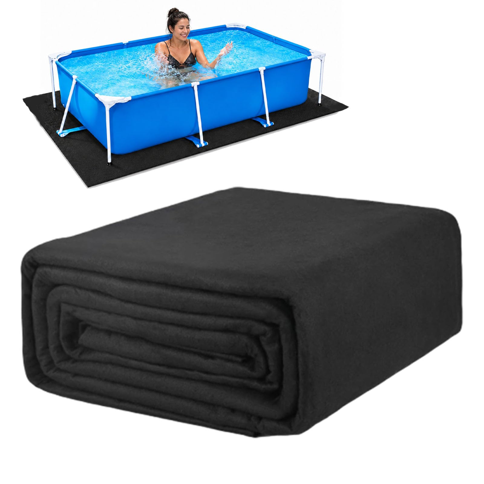 Almohadilla Protectora para Piscina, Base para Suelo De Piscinas para Uso Intensivo, Protector para Revestimiento De Piscina para Hogar JardíN CéSped Patio Resort Hotel (3 * 3meters)