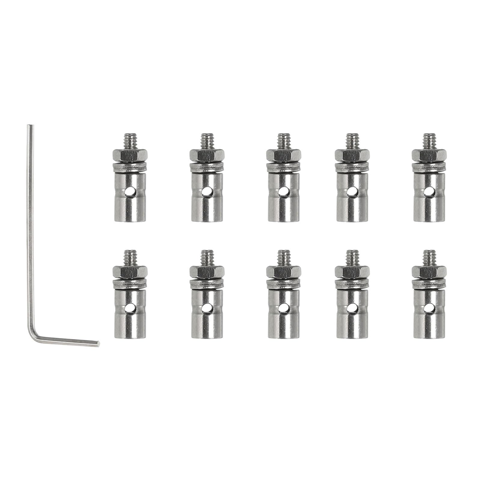 QUARKZMAN 10pz 1,2x200mm Aste di Spinta Z & 10pz 1,3mm Fermo Collegamento Connettore in nylon per Auto RC Barca