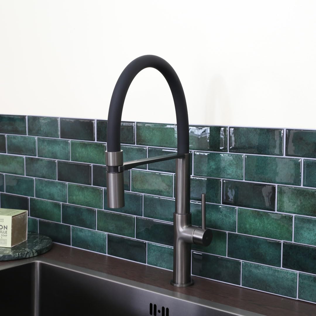 ESSEBAGNO Magneto 9018180 - Mezclador monomando para fregadero con ducha de mano
