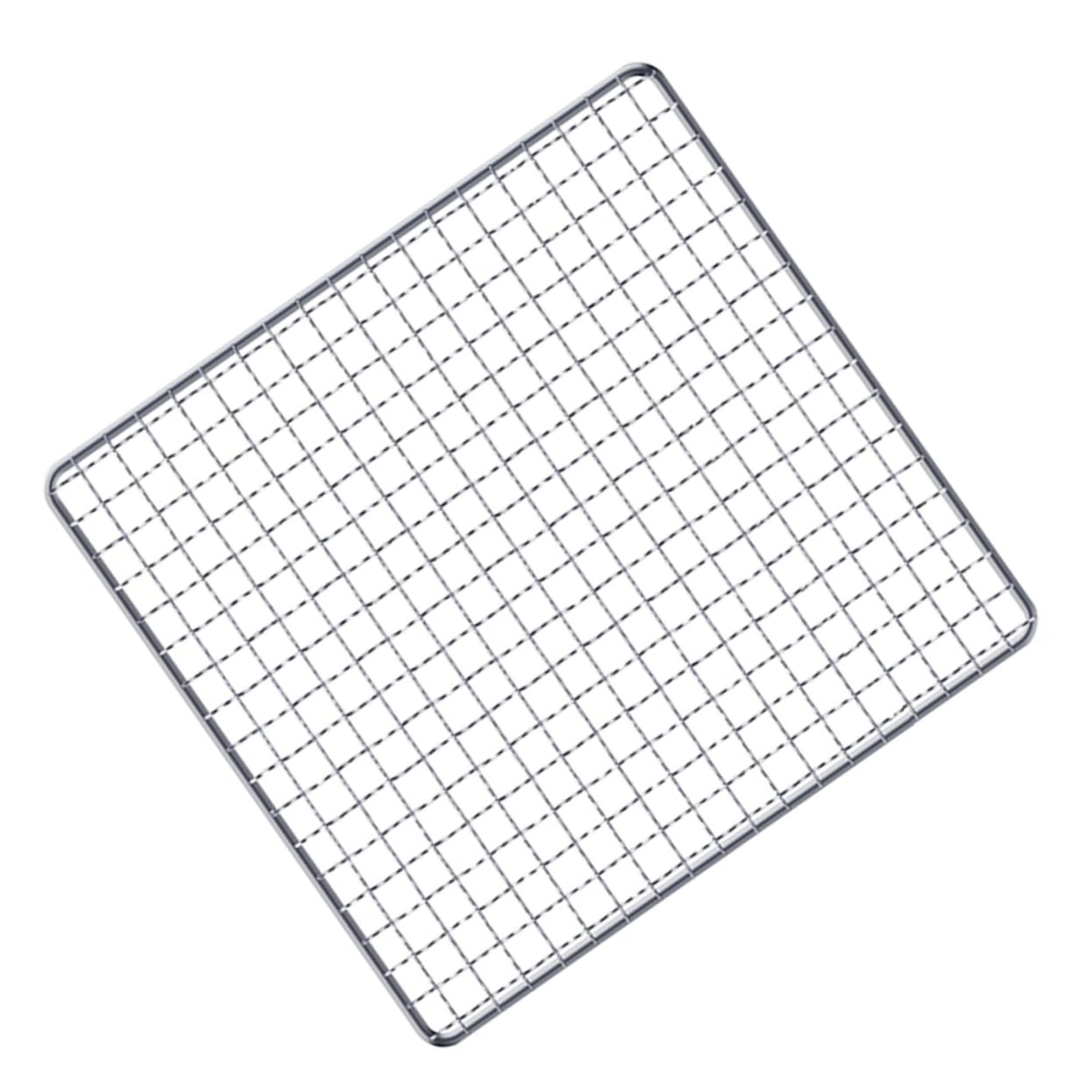 Hemoton 1Pc Food Grade Stainless Steel BBQ Grill Mesh Practical Non Stick Grill Mat for Outdoor Barbecue Lightweight and Portable BBQ Accessory for Camping and Picnics