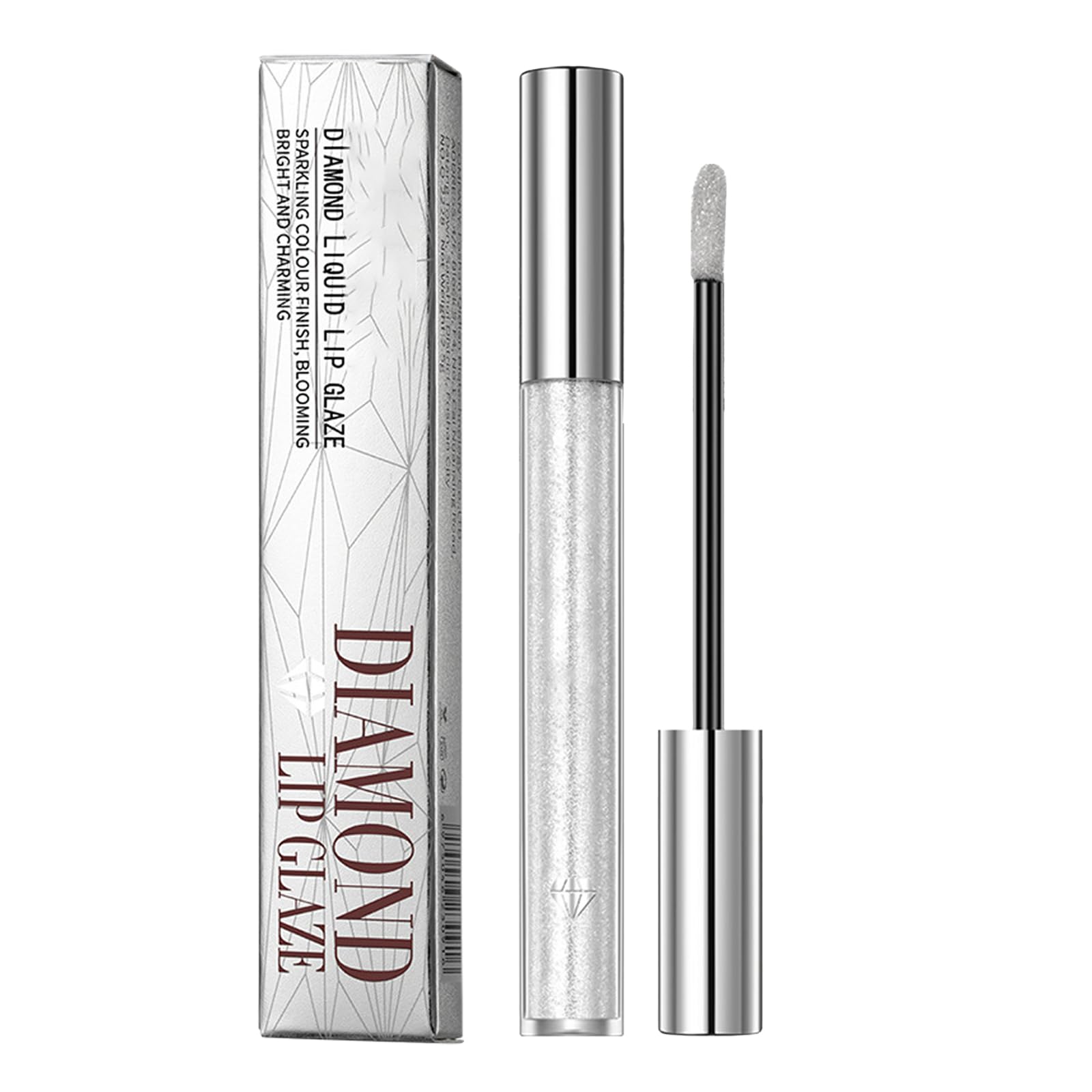 Barras de Labios Líquidas, 2.4g Barras de Labios Antiadherentes, Color de Larga Duración, Barras de Labios Brillantes, Blanco Plata, lipsticks