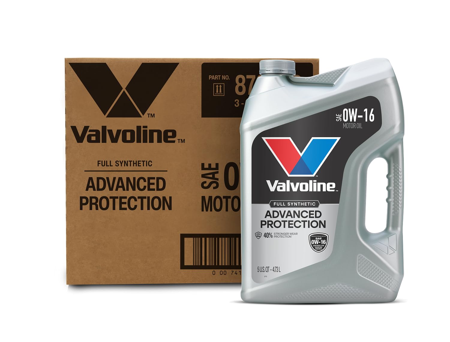 Advanced Full Synthetic SAE 0W-16 Motor Oil 5 QT, Case of 3