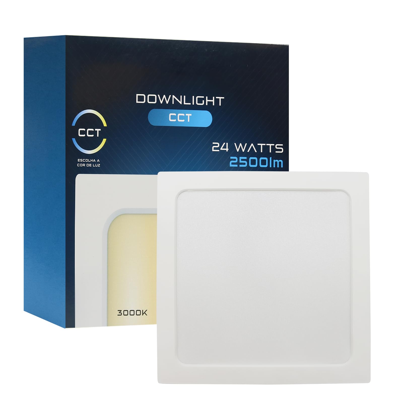 Maxled, Light is Led! 24W Square Recessed Ceiling Flat Panel Down Light Ultra Slim Lamp 2500ml Warm White 3000K Neutral 4000K Cool 6500K Spotlights for Kitchen Dining Living Room Office No Dimmable