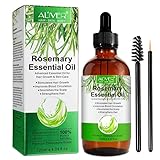 Rosemary Oil for Hair Growth（4.04 Fl Oz）,Multipurpose Pure Rosemary Essential Hair Oil,Organic Hair Growth Oil for Thicker Stronger Hair,Nourish Scalp Face Body Nails for Men Women
