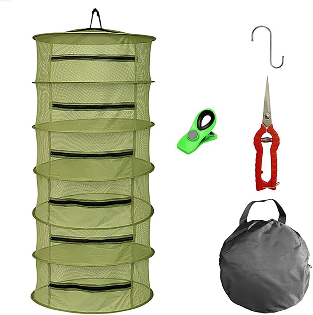 HOACCIR Herb Drying Rack Hanging, 6 Layers Mesh Drying Rack