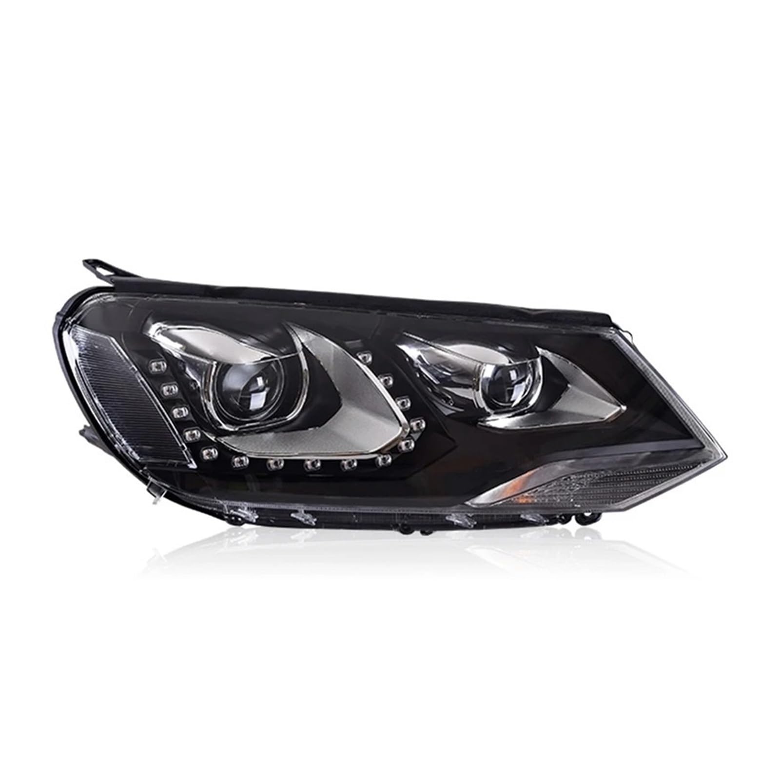 Gruppo Faro per Auto VW Touareg 2011-2015 2 Pezzi Luci Auto Faro Anteriore DRL modificato Lente proiettore Strumento Accessori Auto (anabbaglianti)