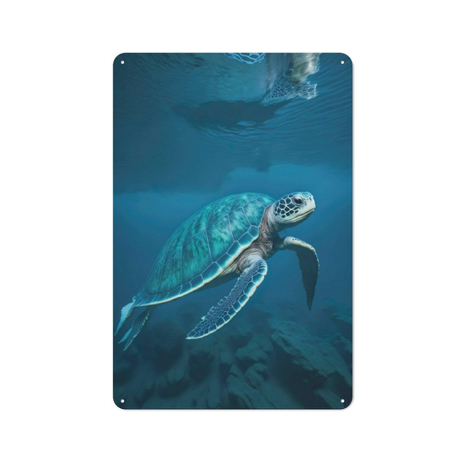 Junmoney Large Sea Turtle Retro Metal Sign 30X20cm For Garage Wall, For Home Interiors And Metal Sign Collectors