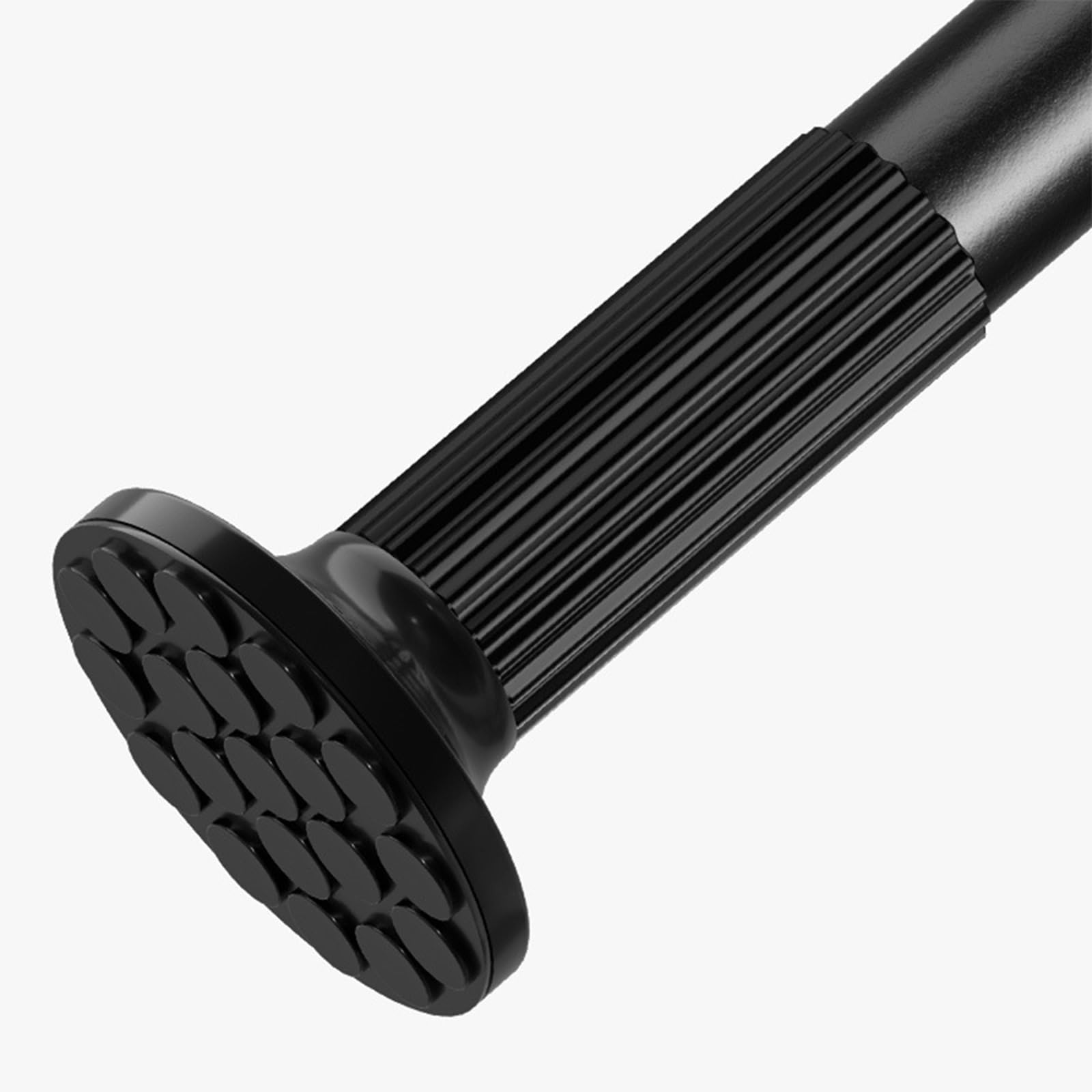 GLDYTVF Adjustable Tension Shower Curtain Rod 92-430cm No Drill Stainless Steel Telescopic Pole for Bathroom & Closet 32mm Diameter Heavy Duty Black Rod (228-277cm)