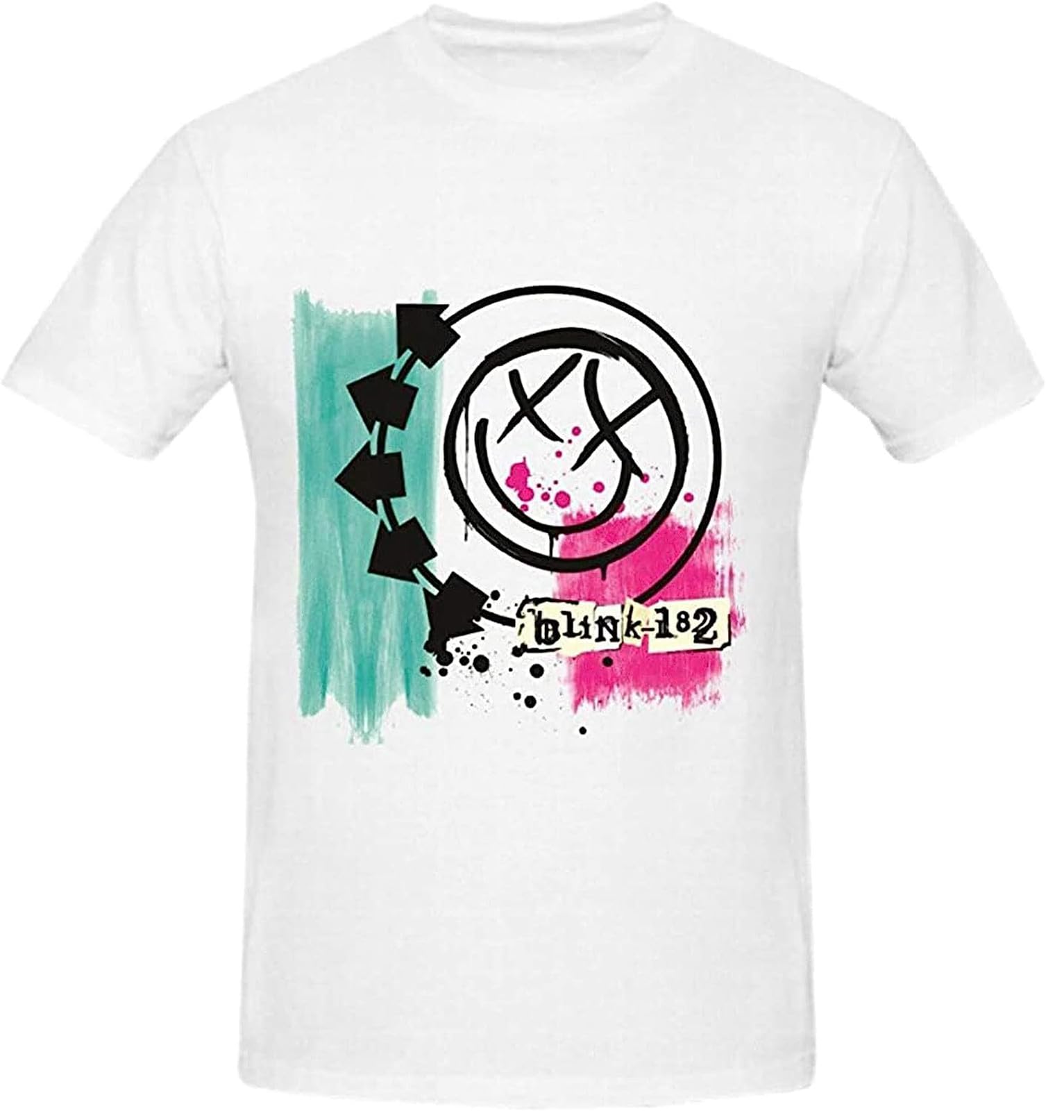 HAITANBlink 182 Funny Tee Shirts for Men White Size M
