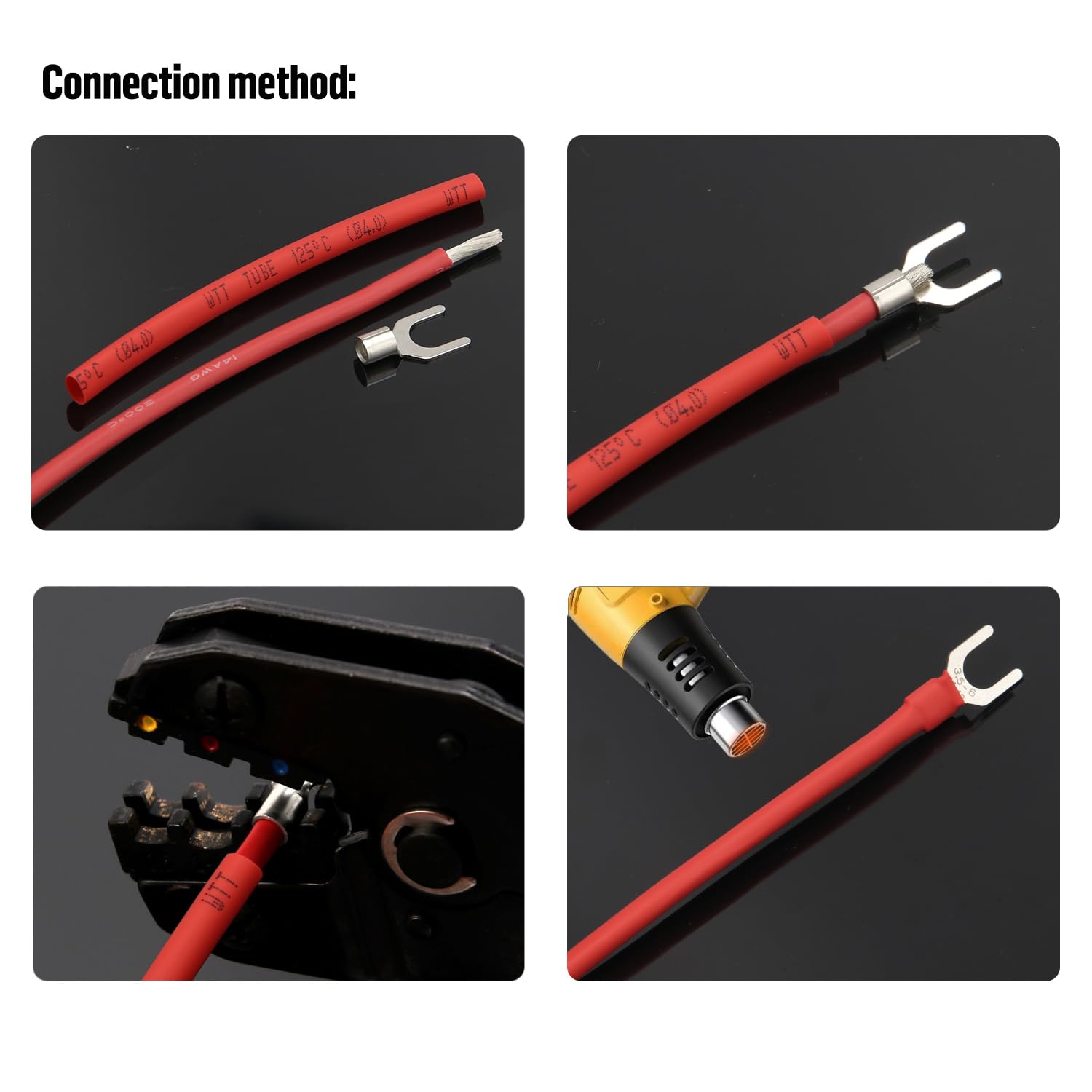 YIXISI 356 PCS M3/M4/M5/M6 Non-Insulated Fork Terminals Kit, Tin Plated Copper Fork Lug Crimp Cable Connectors - Image 4