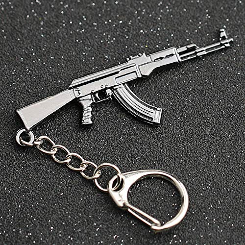 cs go key - GGEWEIDE Cs Go Csgo Keychain Ak 47 Rifle Gun Military Weapon Counter Strike Ak47 Ak-47 Game Keyring Key Chain Ring Pubg Jewelry, One Size