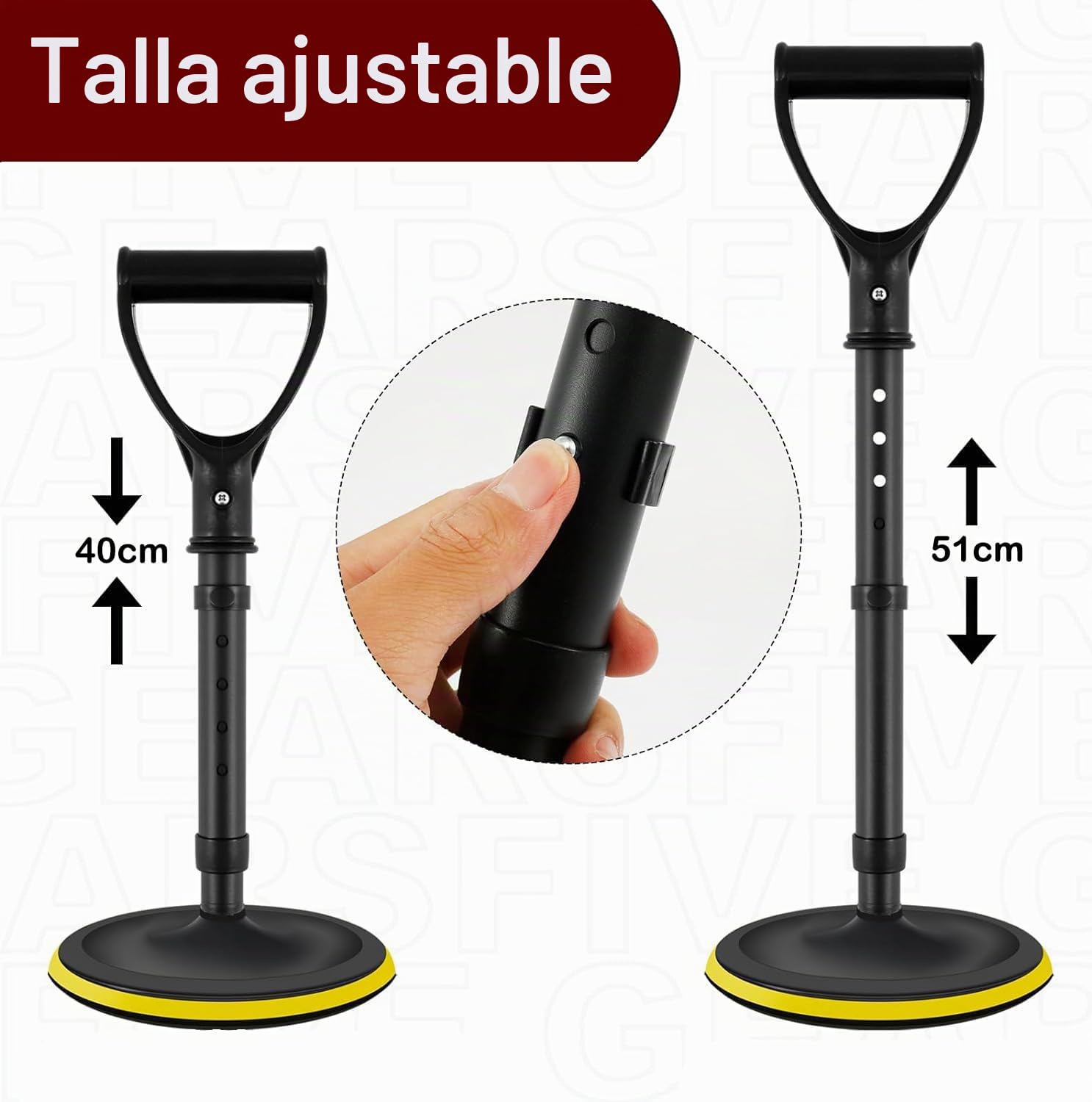 Ayudas para Ponerse de pie, Ayuda para levantarse de Altura Regulable, Bastón con Ayuda para levantarse del Suelo Personas Mayores, Aaccesorios para la Vida Cotidiana accesibles