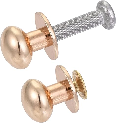 Miniatura 5 de uxcell Pomos redondos de 0.394 pulgadas de diámetro, 20 piezas de aleación de zinc para tiradores de cajón, caja de regalo, pomos de puerta de