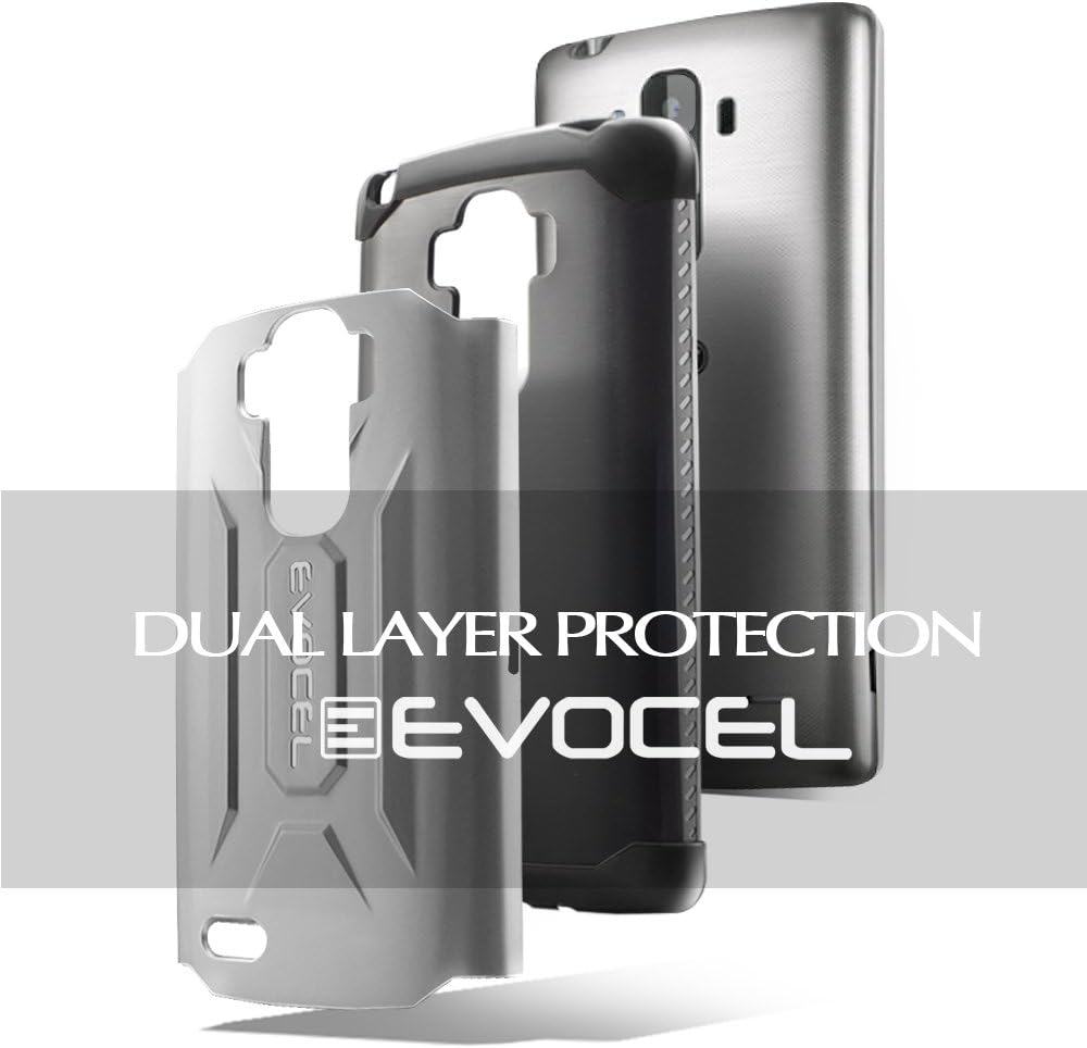 Evocel X-Generation Series Phone Case Compatible with G Stylo with Dual Layers and a Slim Lightweight Profile, Silver