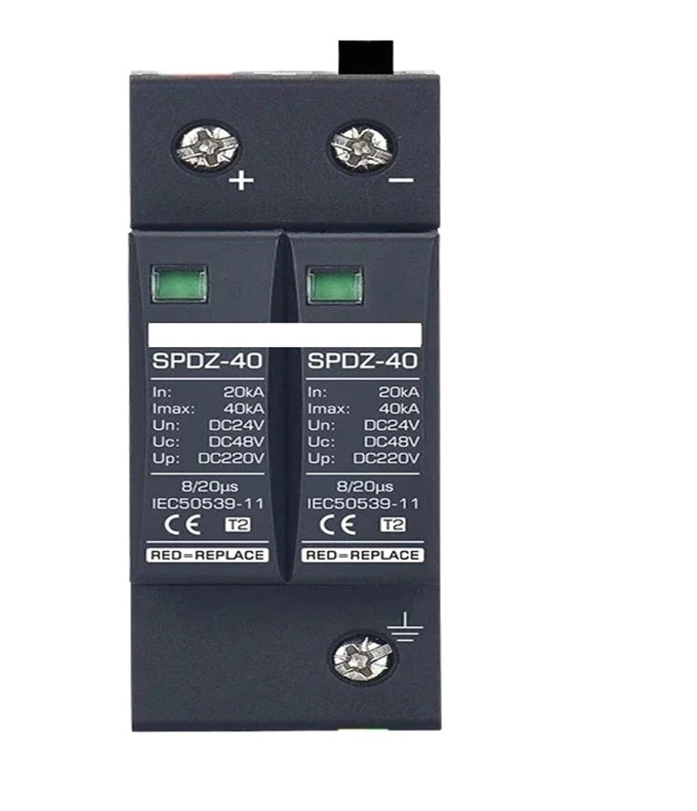 Ochronne urządzenie fotowoltaiczne DC 2P/3P DC12V 24V 48V 500V | Ochrona przeciwprzepięciowa (DC48V)