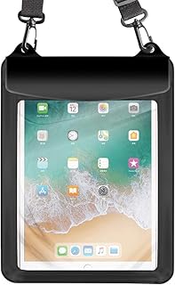 Universal Tablet Waterproof Case Pouch Dry Bag for iPad 10.2/9.7, iPad Pro 11/10.5, iPad Air, Samsung Galaxy Tab, Surface Go, Lenovo Dragon Touch Asus Acer Vankyo MatrixPad Winnovo Simbans (Black)