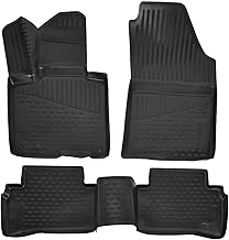J&J Automotive | 3D TPE Rubber Car Mats Tailored for Sportage 5 (NQ5) from 2022, 4-Piece, High Edge, Black, Non-Slip, Odourless