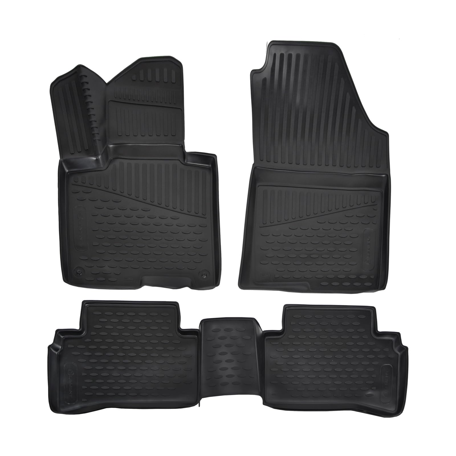 J&J AUTOMOTIVE Tappetini Auto in Gomma su Misura per Kia Sportage 5 NQ5 Dal 2022, Set da 4 Pezzi, 3D - con Bordo Alto, Antiscivolo, Inodore, Colore Nero, TPE