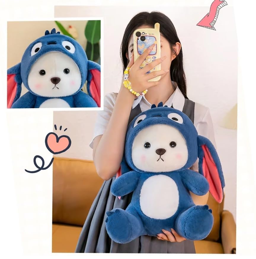 Image of Babique Hoodie Teddy Bear Soft Toy | Stuffed Plush Animal | Ideal for Birthdays & Special Occasions Girls /Boys, Baby Kids-Nevy Blue 40 cm