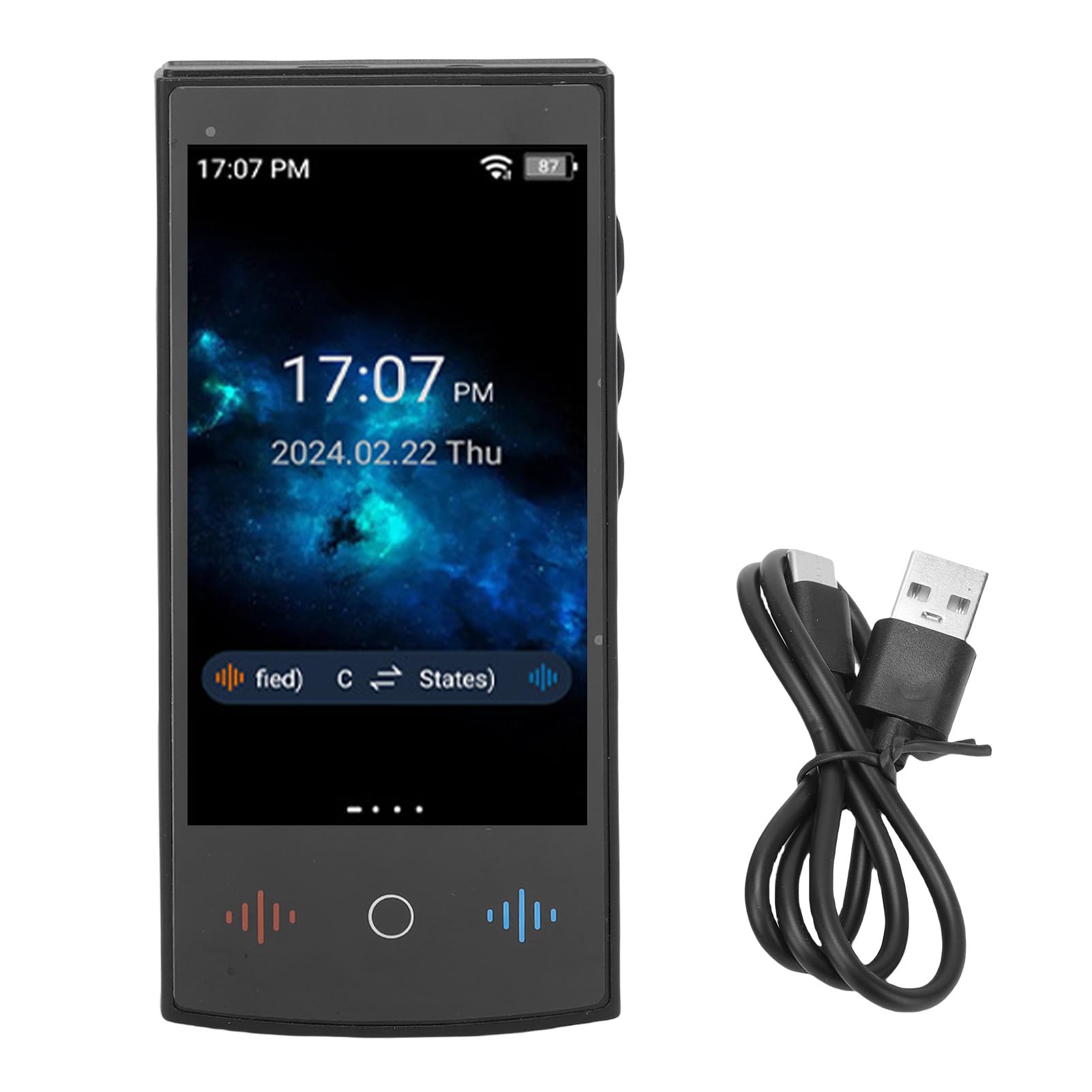 Yctze Appareil de Traduction de Langue Intelligent avec Prise en Charge Hors Ligne 160 Langues, Traduction de Photos 5MP, Reconnaissance Vocale et Fonctionnalités Multifonctionnelles pour Les