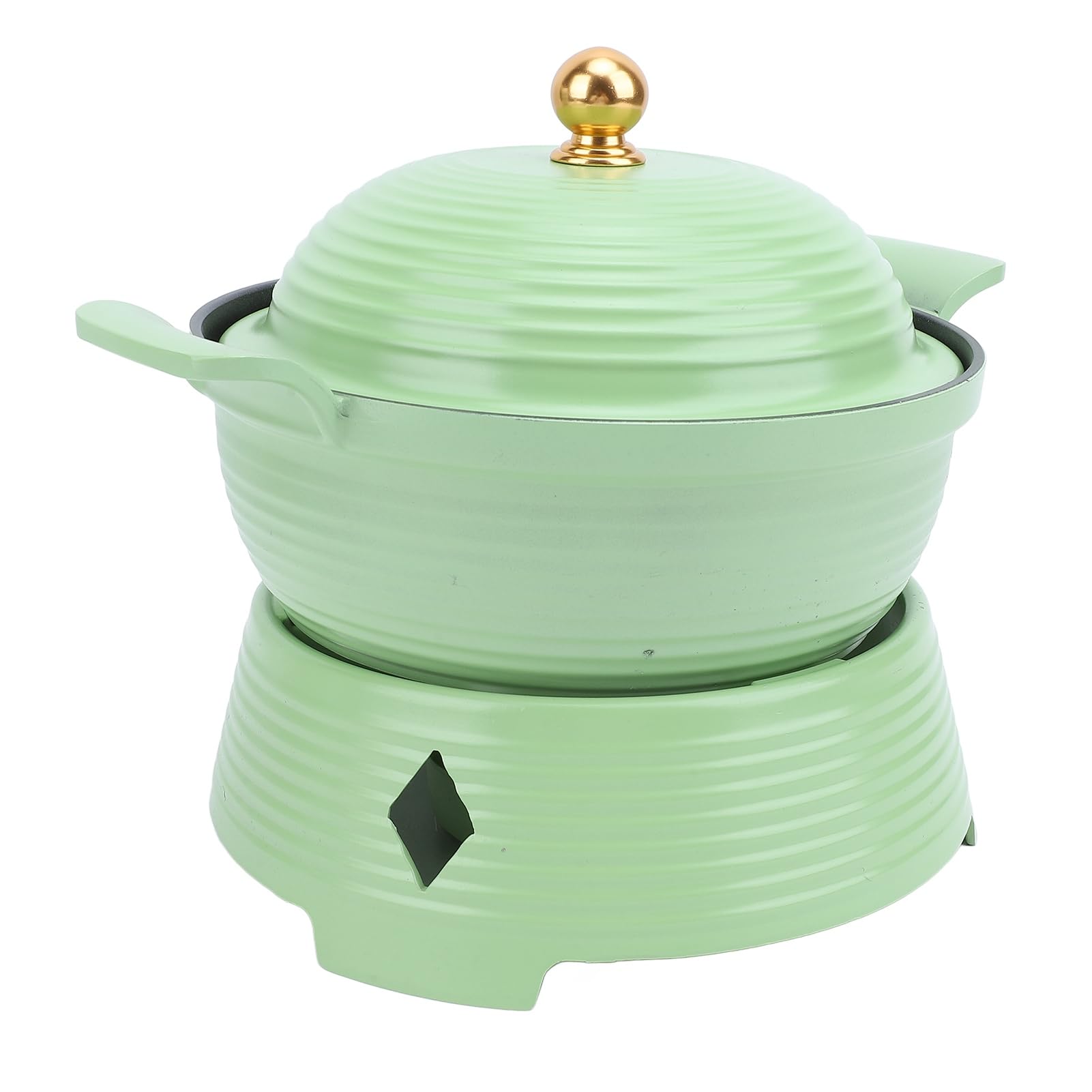 Yosoo Health Gear Alkoholkocher Hot Pot, Spirituskocher aus Aluminiumlegierung mit Topf, Kompakter Flüssigkeitskocher Zum Erhitzen und Isolieren von Lebensmitteln, Leicht zu Reinigendes Design für