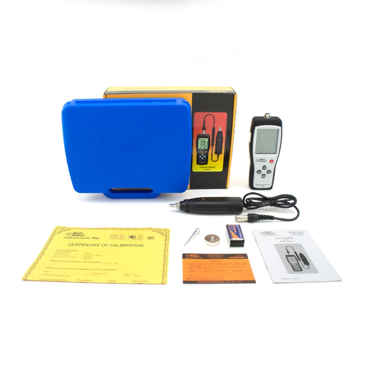 Vibrationsmessgerät, tragbares LCD-Analysegerät, Vibrationsmessgerät, Analysator 0,1–199,9 m/s AS63B