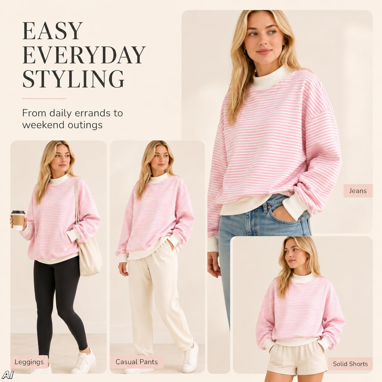 Sudadera para mujer con cuello alto