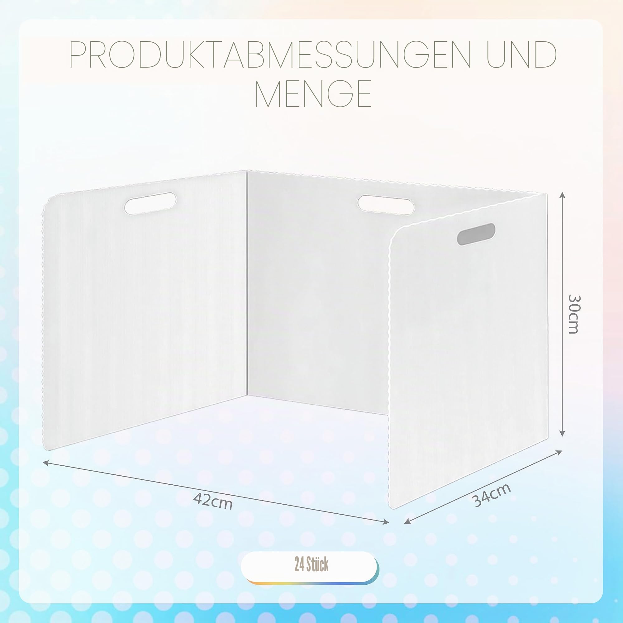 24 Stück Faltbare Trennwand Schreibtisch mit 72 Stück Namensschilder Tragbare Sichtschutz Study Table wasserdichte Trennwände Desks für Schule Büro Bibliothek, 40×30×30cm, Weiß