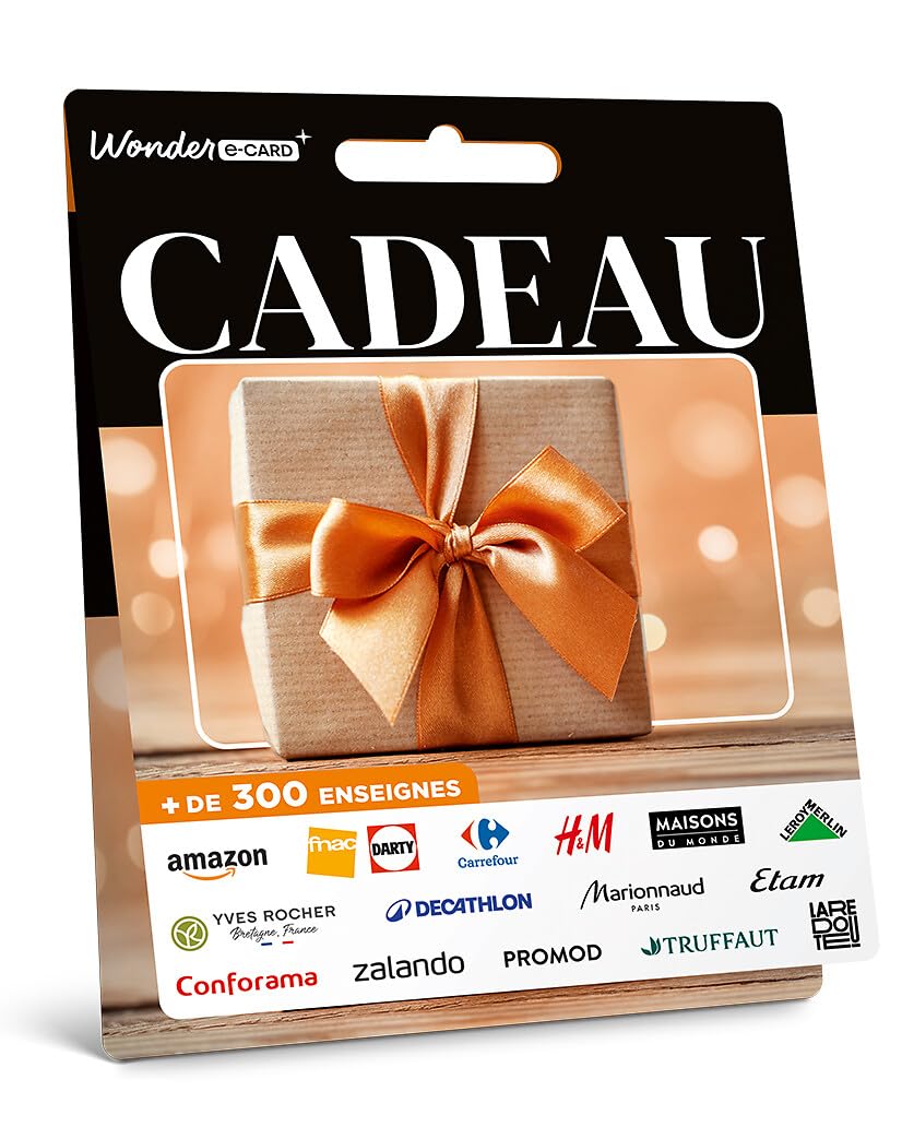 Wonder E-card  Carte Cadeau Générique  Valeur 50 EUR  Accès à +300 enseignes : Fnac  IKEA  Sephora…  Code d’activation par email