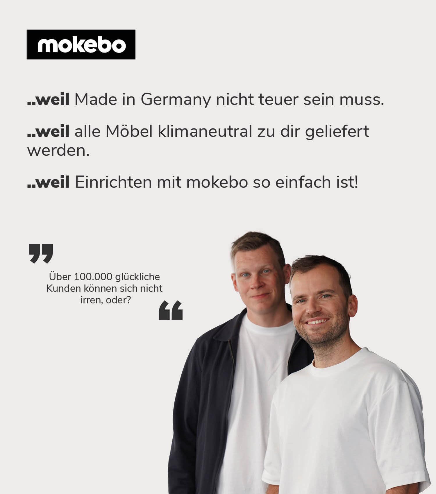 mokebo Mehrzweckschrank Besenschrank (60x180 cm) 'Der Lange' Made in Germany aus Holz auch als Haushaltsschrank Putzschrank Vorratsschrank Flurschrank Weiß