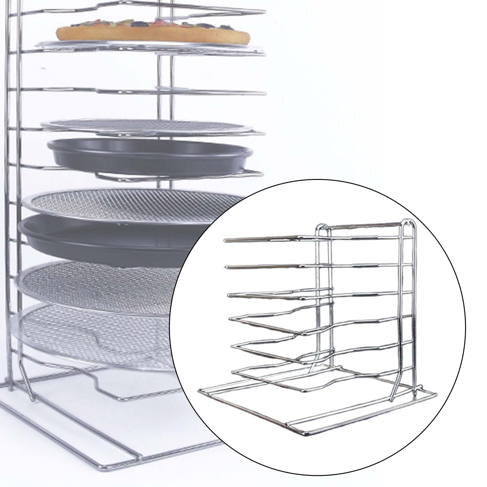 Estante para pizza con seis capas, soporte de refrigeración portátil multiusos para camping, pizzerías y catering, bandeja de almacenamiento