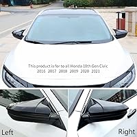 Vista 3 de Cubierta de espejo retrovisor lateral de cuerno de buey para automóvil, protector de espejo retrovisor, cubiertas de decoración, accesorios