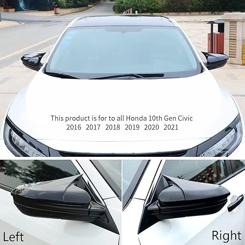 Miniatura 9 de Cubierta de espejo retrovisor lateral de cuerno de buey para automóvil, protector de espejo retrovisor, cubiertas de decoración, accesorios para