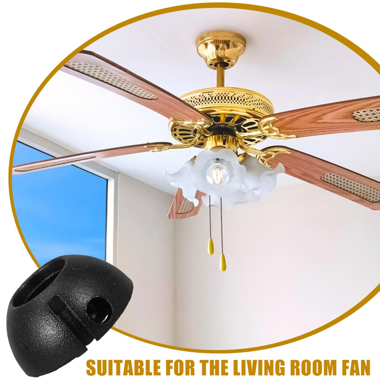 HOMSFOU Soporte De Montaje Para Ventilador De Techo Kit De Accesorios Base Universal Para Instalación Fácil Y Estable Compatible Con Diversos Modelos
