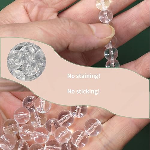 Miniatura 44 de Pamir Tong 1500 cuentas redondas de vidrio de 0.236 pulgadas a granel, cuentas de jade imitativo, cuentas sueltas para hacer joyas, aretes, collares