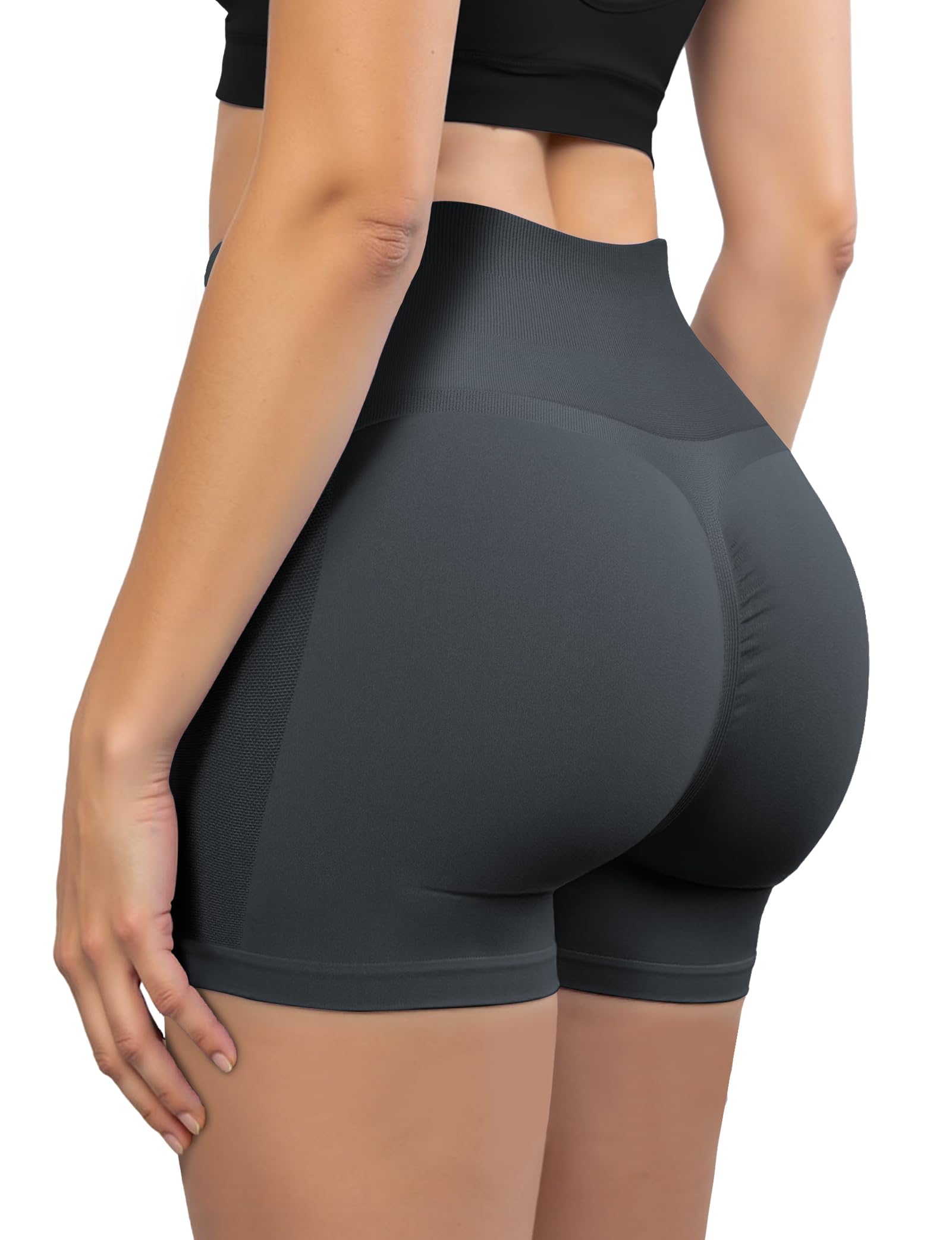 Beauty Womens 3 6 Athletic Seamless Scrunch Booty Shorts High Waist Lifting Butt Workout Gym Yoga Athletic Shorts