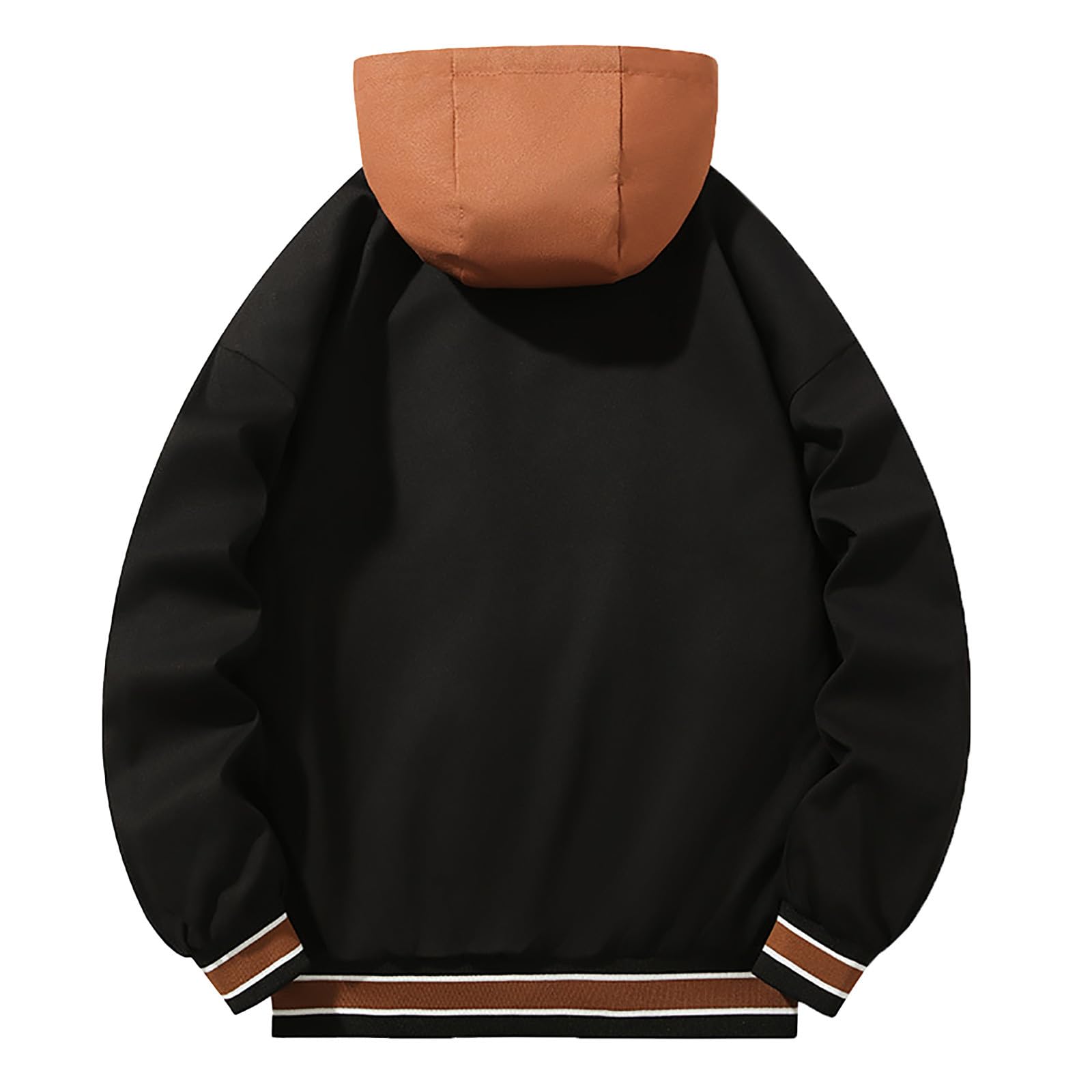 Generisch Winterjacke Herren Frühling und Casual Kapuzenjacke Street Trend Baseball Kleidung Bestickte Top Jacke