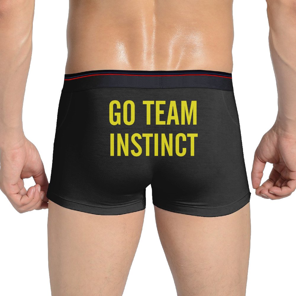 VYily Men's Elastic Go Team Instinct Yellow -PokeGO Boxers Underwear Black XL