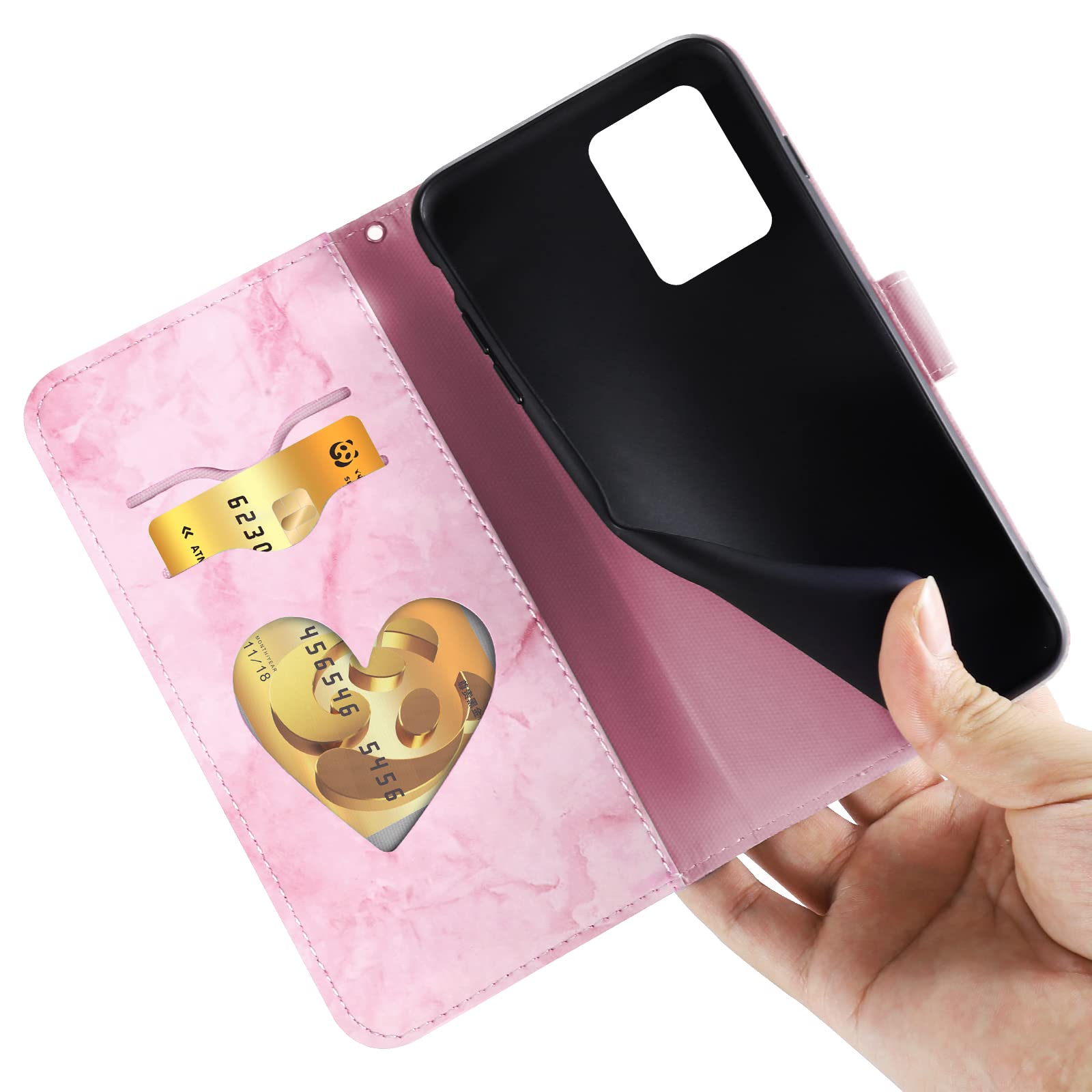 Cover A Libro In Pelle Per Xiaomi Redmi Note 12 5G / Poco X5 – Custodia Portafoglio Magnetica Con Vetro Incluso, Nero - 3