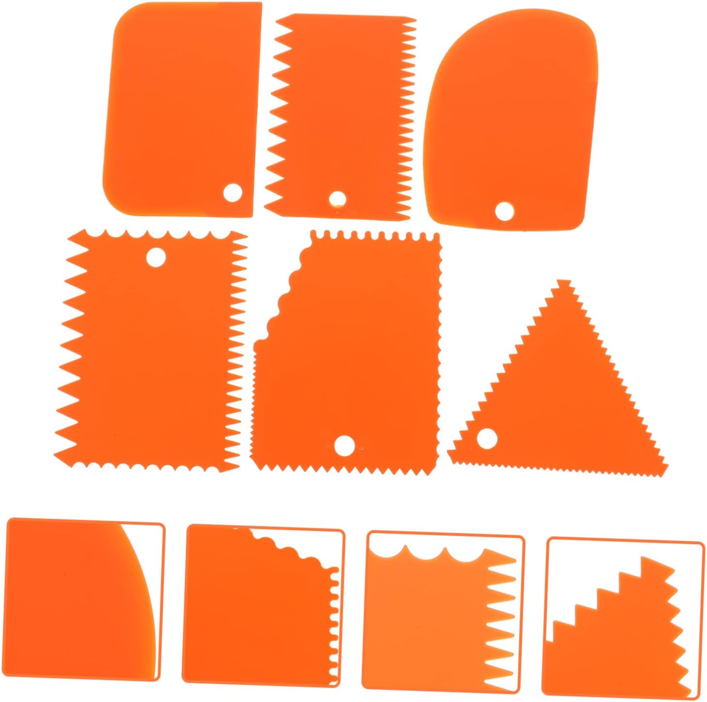 Housoutil 18pcs Polymer Clay Tools Pottery Sculpture Scraper Serrated Plastic Scrapers for Art DIY