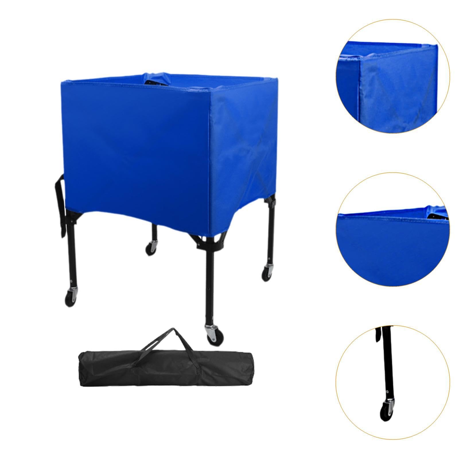 F Fityle Carrello per palloni Sportivi con rotelle con Borsa portaoggetti Comodo Contenitore per palloni Carrello da pallavolo con Ruote Pieghevole per