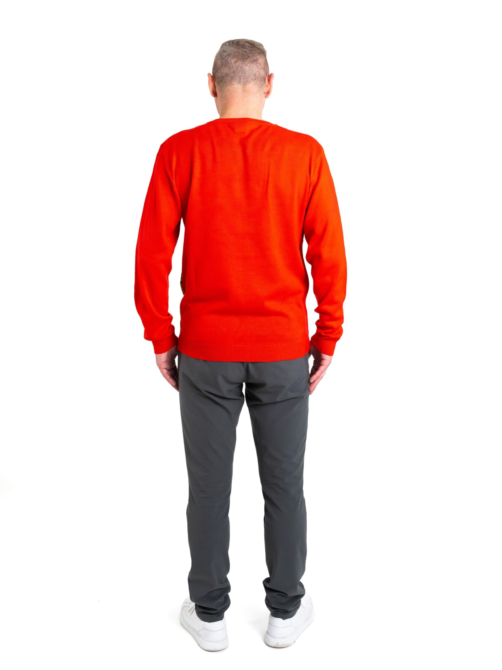 The Grinch Pull de Noël pour homme et femme – Merry Grinchmas Pull d'hiver en tricot Ugly Christmas Sweater Unisexe Rouge
