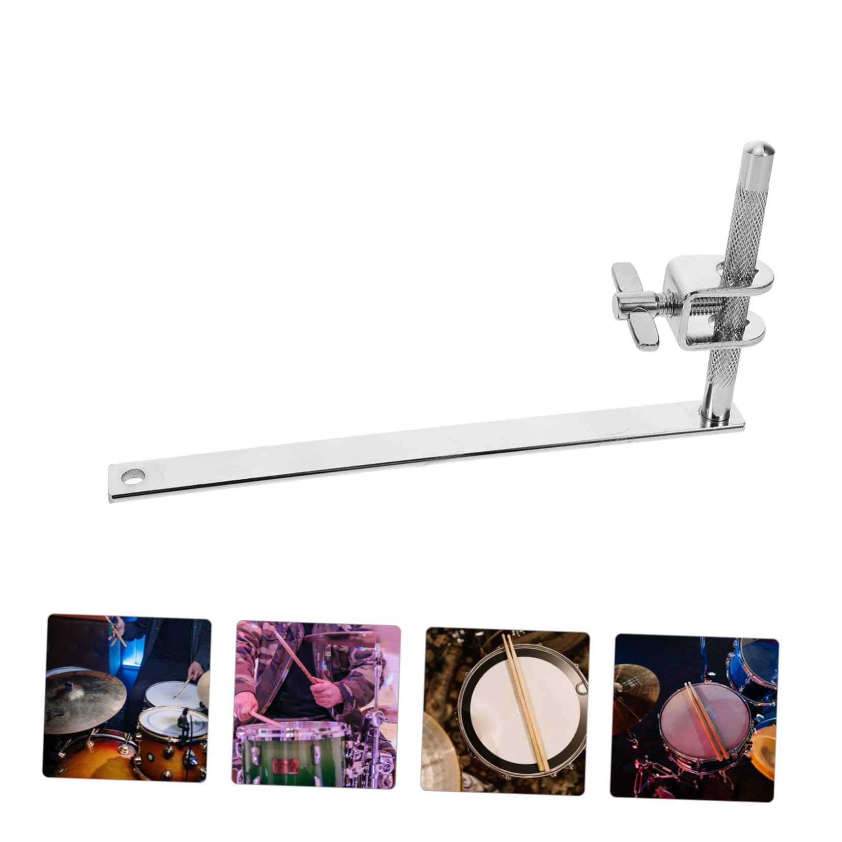 Totority Drum Music Instrument Part Cowbell Mount Clip Drum Clamp Sturdy Metal Bracket for Drums