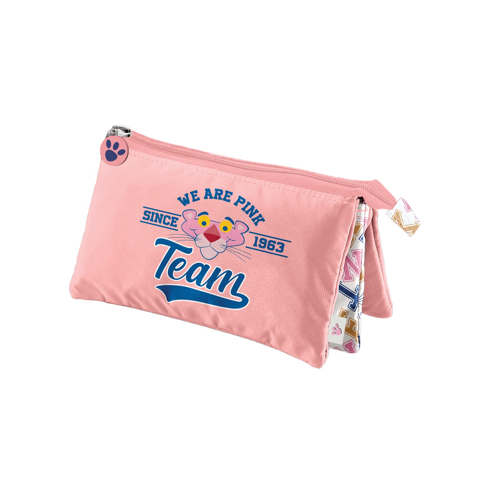 Dohe - Triple Pencil Case - Pink Panther - Team Model, Rose