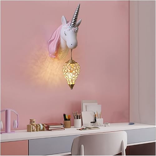 Miniatura 3 de Luces de pared para dormitorio, apliques de pared, apliques de pared LED, lámpara de unicornio de dibujos animados para niños, lámpara de pared